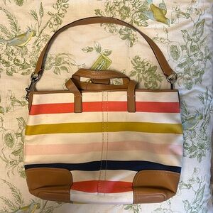 Hadley Coach Spring Mutli Color striped bag